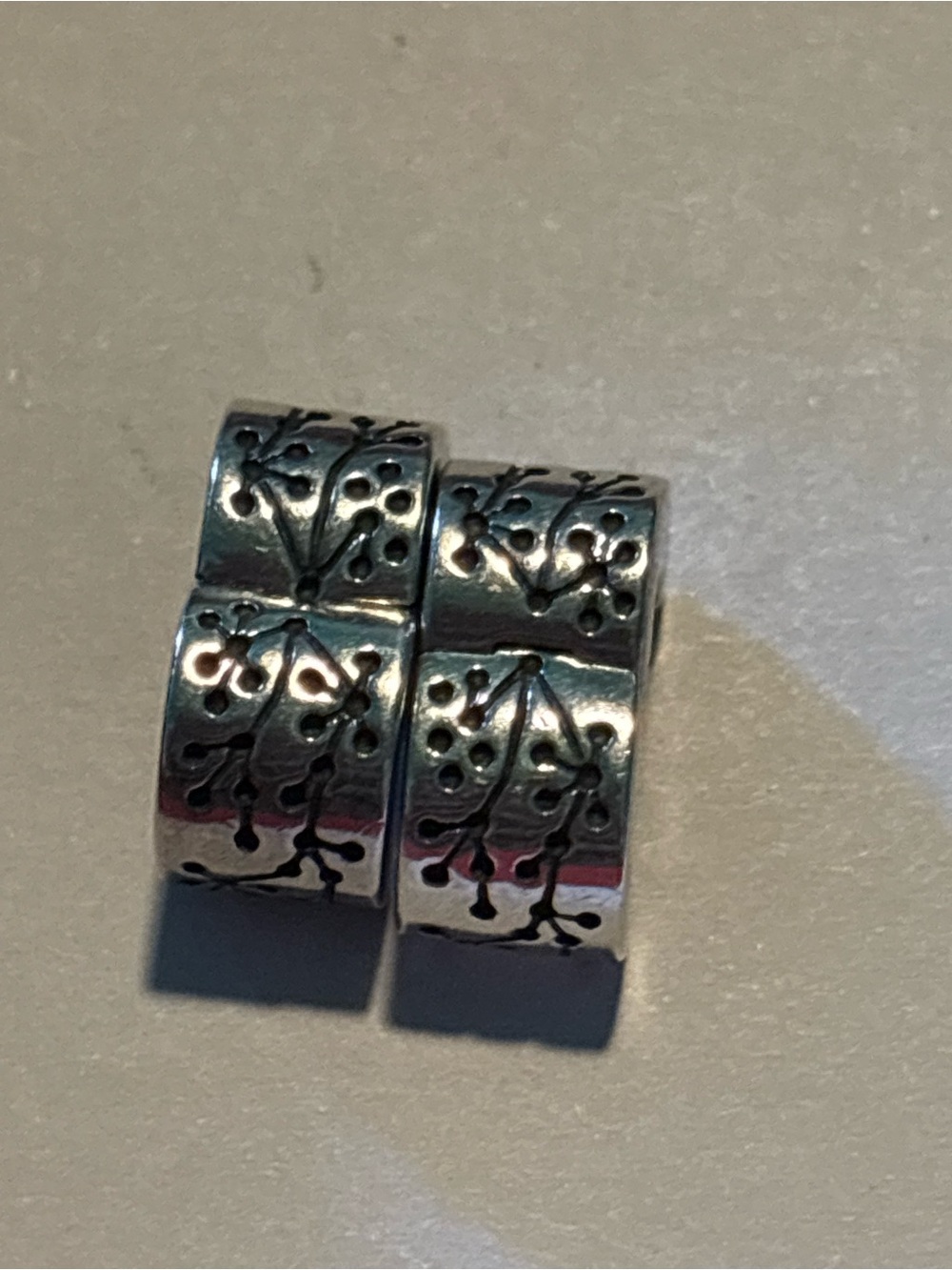 Pandora Silver Floral Bracelet clips